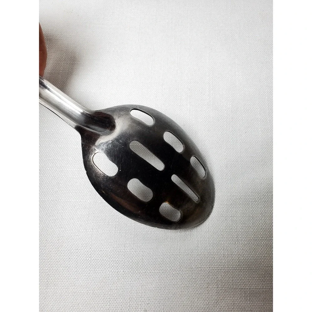 Vintage EKCO Stainless Steel Slotted Serving Spoon Made in Japan Kitchen Utensil